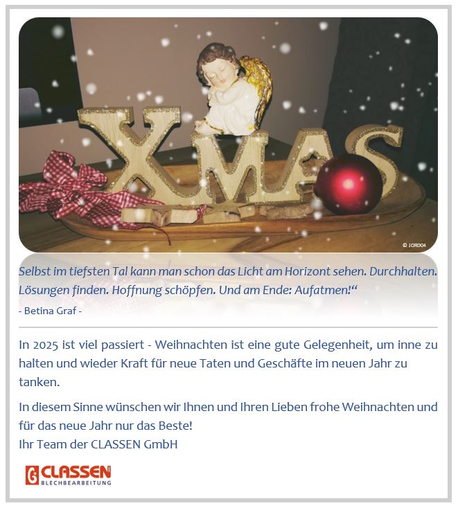 FROHE WEIHNACHTEN . . .